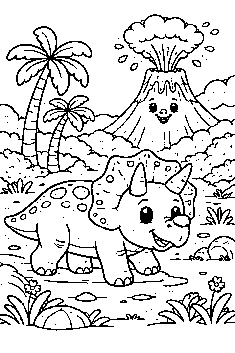 Malvorlage Dinosaurier