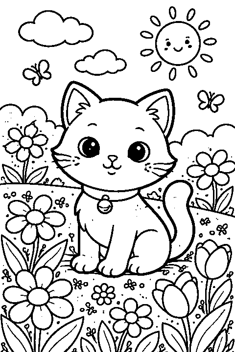 Malvorlage Katze